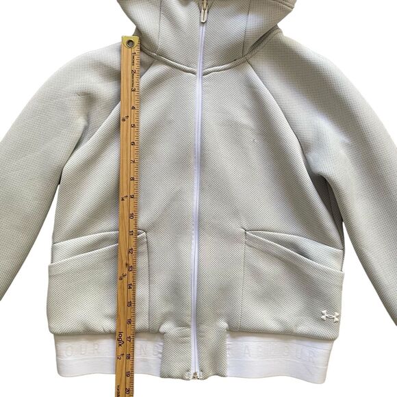 Under Armour Unstoppable Move Hoodie Women's XS Gray Cropped Loose Fitness Warm - Picture 5 of 10